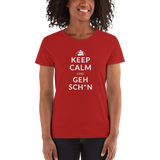 Keep Calm und geh sch***n / Kurzärmeliges T-Shirt für Damen