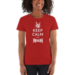 Keep calm and Rock / Kurzärmeliges T-Shirt für Damen
