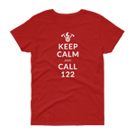 Keep calm and call 122 / Kurzärmeliges T-Shirt für Damen