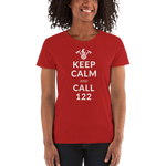 Keep calm and call 122 / Kurzärmeliges T-Shirt für Damen
