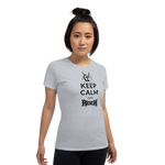 Keep calm and Rock / Kurzärmeliges T-Shirt für Damen