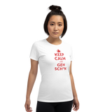 Keep Calm und geh sch***n / Kurzärmeliges T-Shirt für Damen