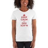 Keep Calm und geh sch***n / Kurzärmeliges T-Shirt für Damen