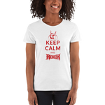Keep calm and Rock / Kurzärmeliges T-Shirt für Damen